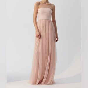 Amsale size 4 Lynton dress in blush, like new